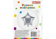 Кулька фольгована Maxi Зірка 42x40 см срібний 1 шт.