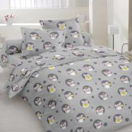 Комплект постельного белья евро Мышь серый Zastelli