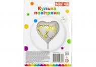 Шарик фольгированный Maxi 38x40 см белый с золотым 1 шт. Шарик фольгированный Maxi 38x40 см белый с золотым 1 шт.