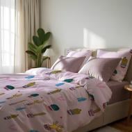 Комплект постельного белья евро 4339 Р розовый Zastelli