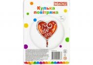 Шарик фольгированный Maxi 38x40 см белый с красным 1 шт. Шарик фольгированный Maxi 38x40 см белый с красным 1 шт.