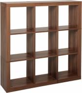 Стеллаж двухсторонний Inteo Кубус МИКС 3x3 1146x1146x1146 мм орех