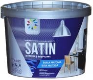 Фарба інтер'єрна акрилова COLORINA SATIN глибокий мат білий 3,5 кг