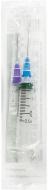 Шприц Юрія-Фарм Ін'єкційний 3-компонентний 2/ 2,5 мл з двома голками 1 штука