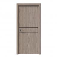 Дверне полотно IN WOOD ET-05 AL ПГ із молдингом і алюмінієвою кромкою 800 мм ялина карпатська