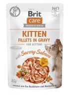 Корм влажный для котов Brit Care Fillets in Gravy with Savory Salmon филе в соусе с лососем 85 г