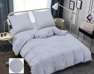Комплект постельного белья семейный жатка GREY серый Zastelli