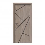 Дверное полотно IN WOOD ET-11 AL ПГ с молдингом и алюминиевой кромкой 600 мм ель карпатская