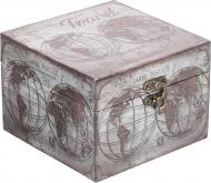 Скринька для прикрас Карта світу 14x14x10 см XBX1802-S Скринька для прикрас Карта світу 14x14x10 см XBX1802-S