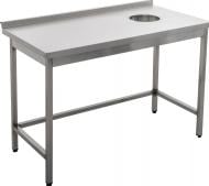 Стол производственный для сбора отходов с бортом Tehma 1200x600х850 мм нержавеющая сталь