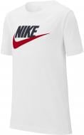 Футболка Nike B NSW TEE FUTURA ICON TD AR5252-107 р.L бело-красный