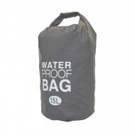 Водонепроникний гермомішок з плечовим ременем Waterproof Bag 15л TY-6878-15 (PVC) Сірий (PT0499)
