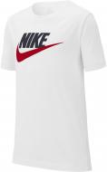 Футболка Nike B NSW TEE FUTURA ICON TD AR5252-107 р.XS біло-червоний