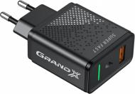 Зарядний пристрій Grand-X Fast Charge 5-в-1 QC 3.0, AFC, SCP, FCP, VOOC, 1 USB 22.5 Вт