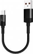 Кабель Grand-X USB-type C 0,2 м black (FM-20C)