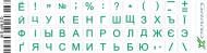 Наклейки на клавиатуру Grand-X protection mini 52 keys Cyrillic прозрачный с зеленым (GXMPGW)