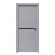 Дверное полотно IN WOOD ET-02 ПГ с черным молдингом и кромкой 600 мм сосна белая