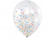Шарики воздушные Maxi с конфетти разноцветный 6 шт.