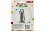 Шарик фольгированный Maxi "1" 40,64 см серебристый 1 шт.