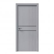 Дверное полотно IN WOOD ET-05 ПГ с черным молдингом и кромкой 600 мм сосна белая