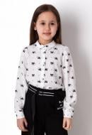 Блуза Mevis р.116 белый с рисунком 4353