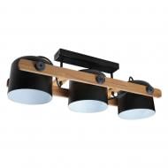 ВИТРИНА! Светильник потолочный Светкомплект Loft CRL 160 3x40 Вт E27 черный/дерево