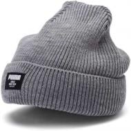 Шапка Puma Ribbed classic beanie 02170905 р.one size сірий