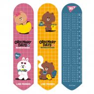 Закладка 2D Line Friends brown YES