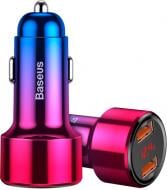 Автомобільний зарядний пристрій BASEUS Magic Series Dual QC 2x3.0, display, red (CCMLC20A-09)