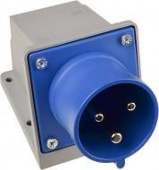 Вилка стационарная с заземлением АСКОУКРЕМ UСombi 3P 32A IP44 серый с синим A0080010136