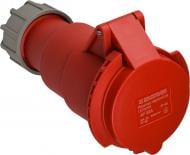 Розетка силова переносна із заземленням АСКОУКРЕМ UСombi 4P 32A IP44 сірий із червоним A0080010124