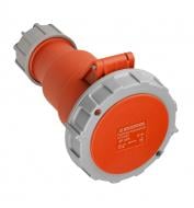 Розетка силовая переносная с заземлением АСКОУКРЕМ UСombi 4P 32A IP67 серый с красным A0080010126