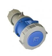 Розетка силова переносна із заземленням АСКОУКРЕМ UСombi 3P 63A IP67 сірий із синім A0080010122