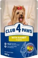 Корм влажный Club 4 Paws с кроликом в соусе 100 г