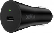 Автомобильное зарядное устройство Belkin Car Charger 27W Power Delivery Port USB-C 3.0A, black (F7U071BTBLK)