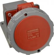 Розетка силова стаціонарна із заземленням АСКОУКРЕМ UСombi 5P 32A IP67 сірий із червоним A0080010155