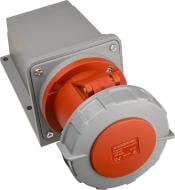 Розетка силовая стационарная с заземлением АСКОУКРЕМ UСombi 4P 63A IP67 серый с красным A0080010150