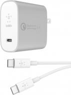 Зарядное устройство Belkin Home Charger 27W Power Delivery/Quick Charge 4.0, USB-C 1.2m, silver (F7U074VF04-SLV)