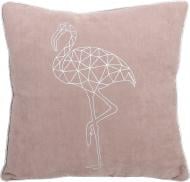 Подушка декоративна Фламінго 45x45 см пурпуровий/сріблястий La Nuit