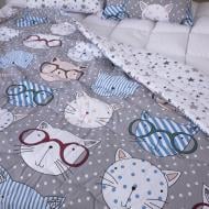 Ковдра антиалергенна літо №2807 Сolor Fun Line (чохол бязь 100%) Whales Ecosilk 110x140 см MirSon із принтом