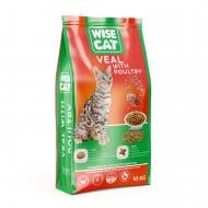 Корм сухий для котів Wise Cat телятина з домашньою птицею 10 кг