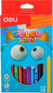 Карандаши цветные Color Kids Jumbo EС00600 12 шт. Deli