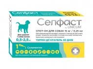 Капли противопаразитарные UNiCUM Селфаст на холку против блох, клещей и гельминтов для собак 0,5-2,5 кг 0,25 мл