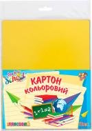 Картон кольоровий глянсовий А4 12 аркушів 1 вересня