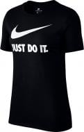 Футболка Nike W NSW TEE CREW JDI SWSH HBR 889403-010 р.S черный