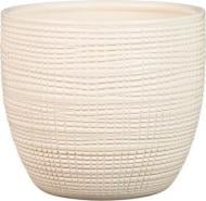Кашпо керамічне Scheurich Corteza круглий молочний