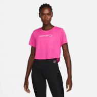 Футболка Nike W NK ONE DF CLRK STD SS CRP TP DM7391-621 р.M розовый