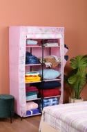 Тканевый шкаф Фламинго 1560х870х460 мм розовый
