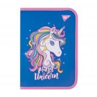 Папка на молнии Glamour синяя В5 YES 492206