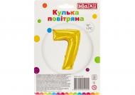 Шарик фольгированный Maxi "7" 40,64 см золотистый 1 шт.